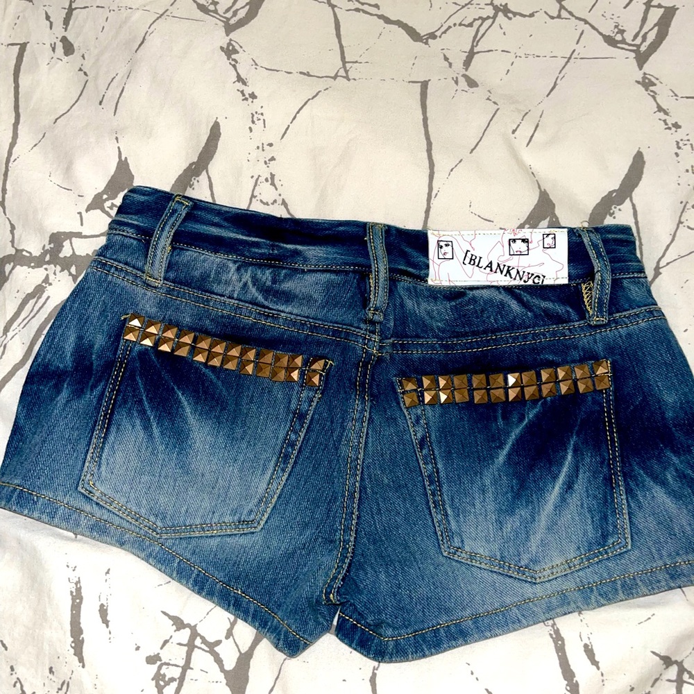 BLANK NYC STUDDED DENIM SHORTS!